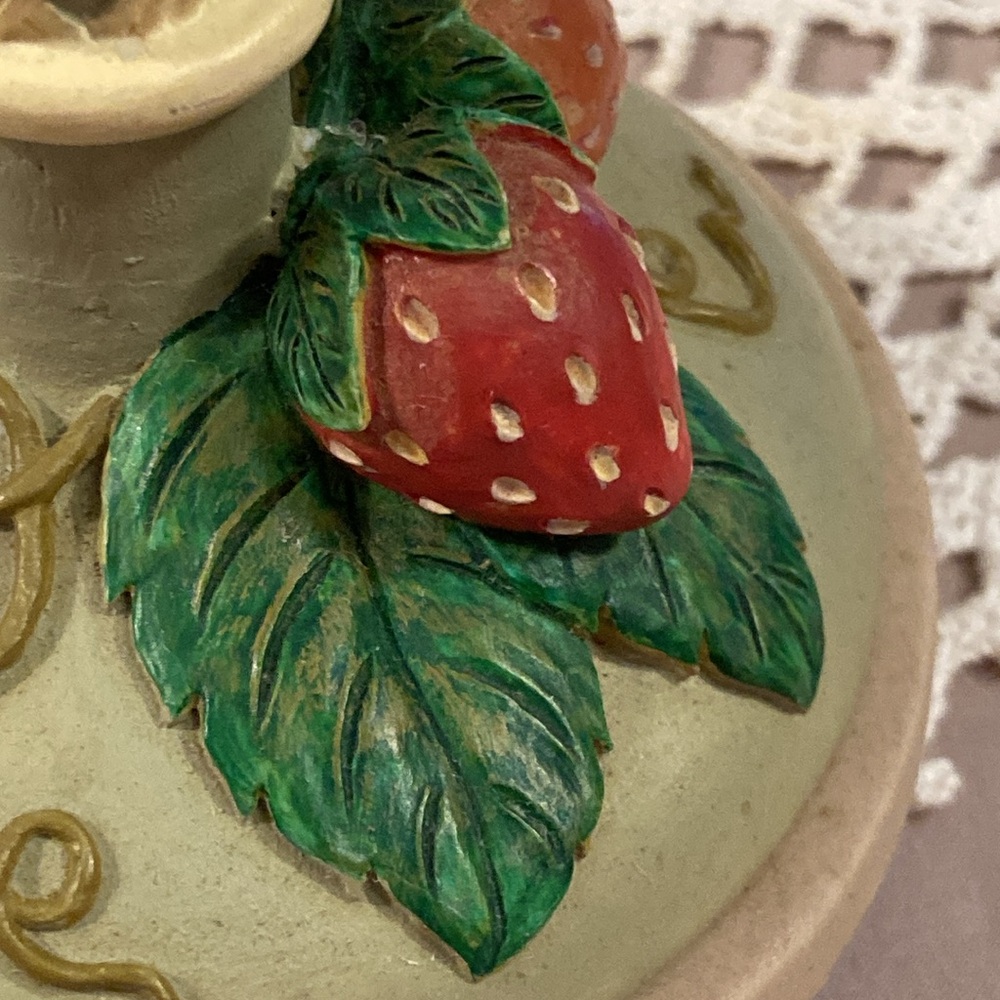 Vintage Strawberry Design Cookie Stamp Brown Bag Cookie Art 1995 - Picture 3 of 15